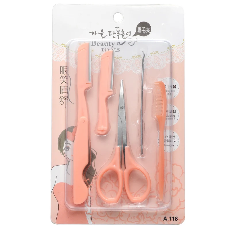 

Makeup Eyelashes Tool Set Eyebrow Eyelash Tweezer Scissor Comb Hair Remover