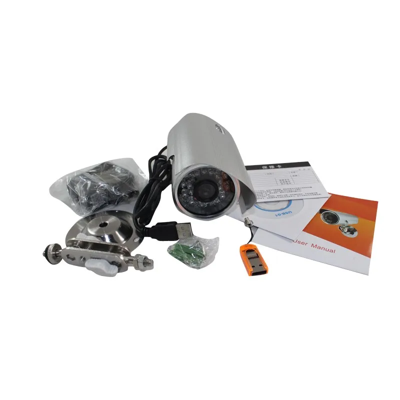 Водонепроницаемая наружная камера безопасности USB, TF карта с функцией ночного видения, цилиндрическая камера видеонаблюдения, видеорегистратор