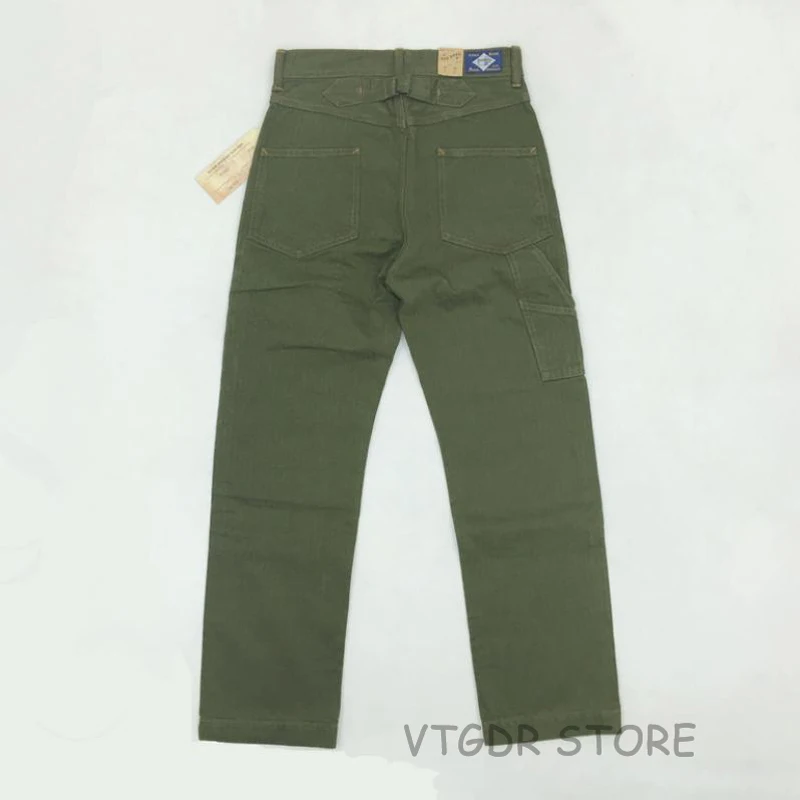 BOB DONG США армейские OG-107 брюки HBT мужские военные брюки с задней пряжкой зеленый