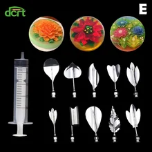 Желатин художественные инструменты украшения торта 3D желе пудинг торт Инструменты 10 шт./Партия+ 1 шт шприц