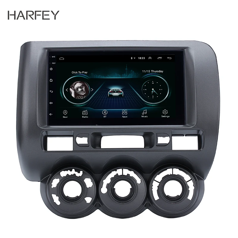 Harfey 2DIN Android 8,1 для HONDA Jazz(Руководство AC, RHD) 2002 2003-2008 автомобильный мультимедийный плеер gps Navi Стерео Зеркало Ссылка Wifi USB