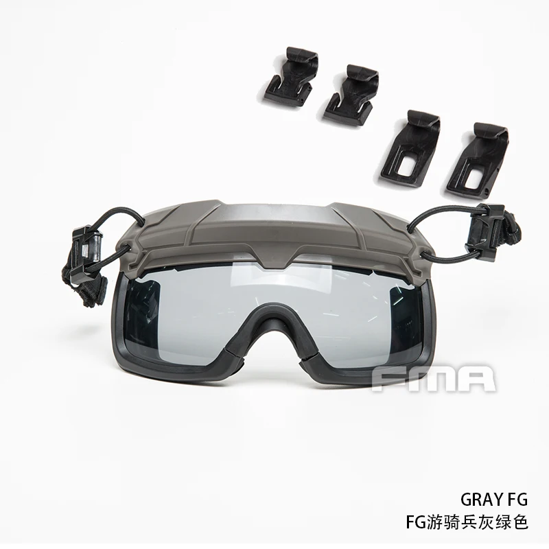 Tactical Helmet Safety Goggles GRAY Tactical riot goggles FOR all ARC guides with OPS-CORE specs Helmet