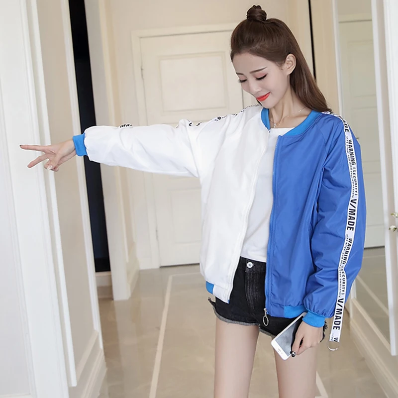 Jackets Women 2018 New Women's Basic Jacket Fashion Thin Girl Windbreaker Outwear Bomber Female Baseball Women Men Coat