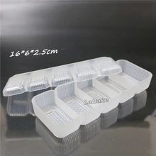 Выгодные 5 полостей Retangle форму куба пластиковые суши плесень набор ролл коробка с крышкой суши Базука домашней кухне инструменты