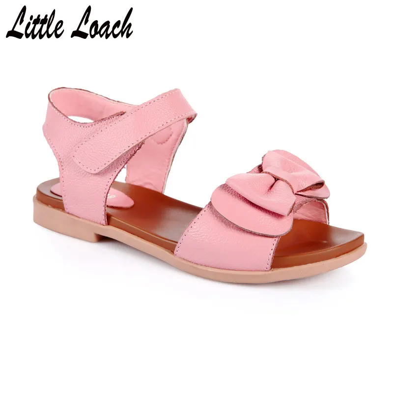 Summer Sandals for Girls Genuine Leather Floral Shoes Lightweight Anti-slippery Beach Sandals Pink White Size 27-37 Footwear Summer Sandals for Girls Genuine Leather Floral Shoes Lightweight Anti-slippery Beach Sandals Pink White Size 27-37 Footwear