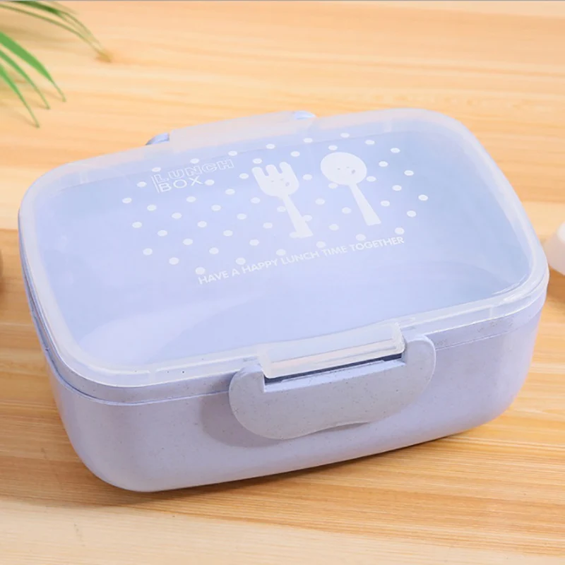 ONEUP BPA Бесплатный Ланч бокс мультяшный экологичный Бенто с ложкой портативный