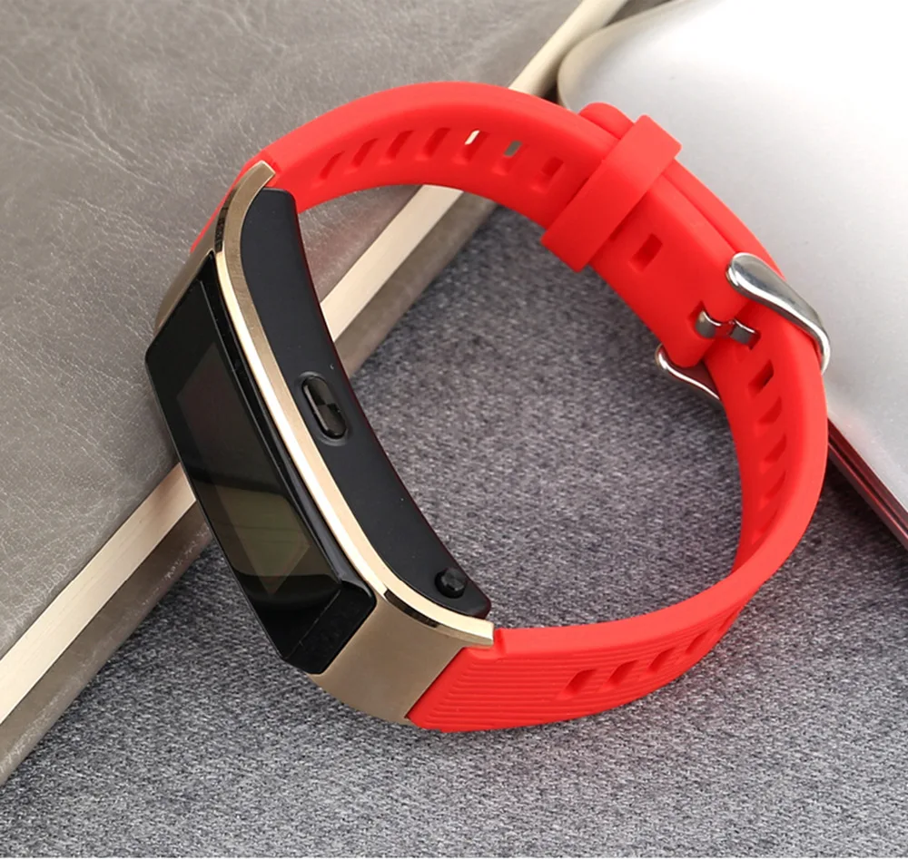 Ремешок MASiKEN из ТПУ для смарт часов Huawei TalkBand B5 спортивный классический браслет с