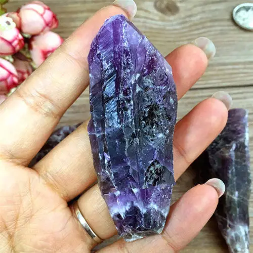 100 г натуральный Фиолетовый аметист точка кварцевый кристалл камень минеральный образец для аквариума домашний Декор подарок