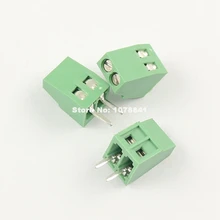 10 шт. Универсальный 2,54 мм 0," шаг 2 Pin 2 полюса PCB винт клеммный блок разъем