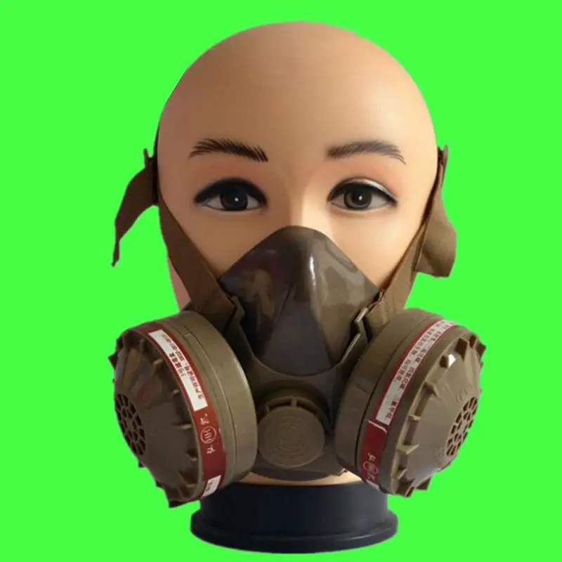 Спрей Респиратор газа защиты маска Anti-Dust Химическая Краски пыли спрей Уход за кожей лица Маска двойного картриджа Mask