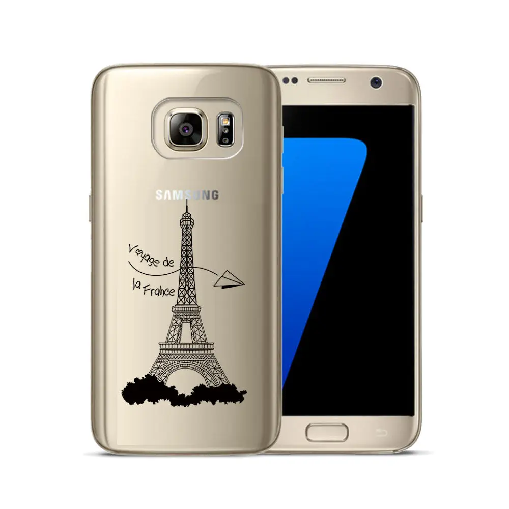 Clear painted Case FOR Samsung S6 Soft TPU Phone Case FOR Samsung S8 Smart Back Protective Phone Cover FOR Galax S5 S7 S8 Plus (16)