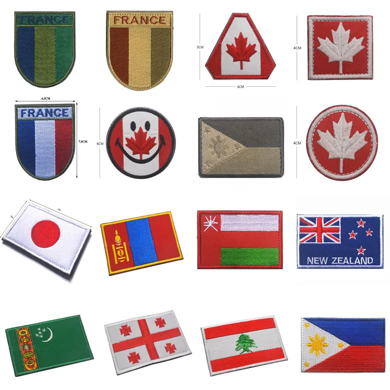

Flag Norway Sudan England Canada Cloth Label Double Face Patches F2/FELIN Badge Epaulette Badges Backpack Patch embroidery