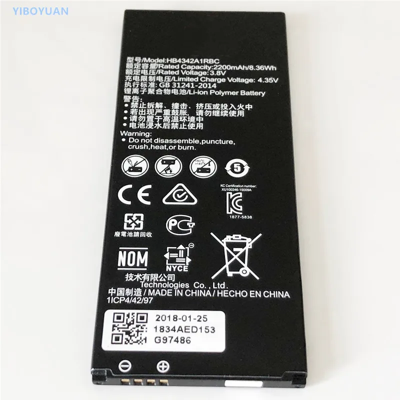

3.8V 2200mAh HB4342A1RBC For Huawei Honor 4A / 5A / 5 / Play 5 / 5 Play / LYO-L01 LYO-L21 SCL-TL00 SCL-ALOO SCL-CLOO Battery