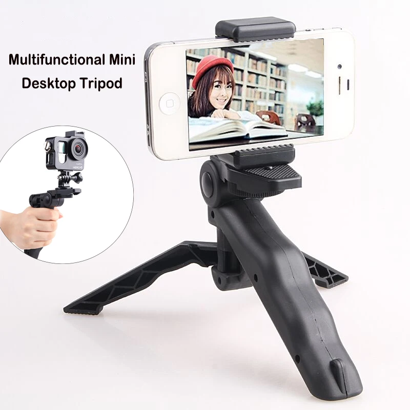 

Universal Mini Tripod Rotation Desktop & Handle Stabilizer for Gopro Mobile Phone Camera with Phone Holder and Tripod Adapter