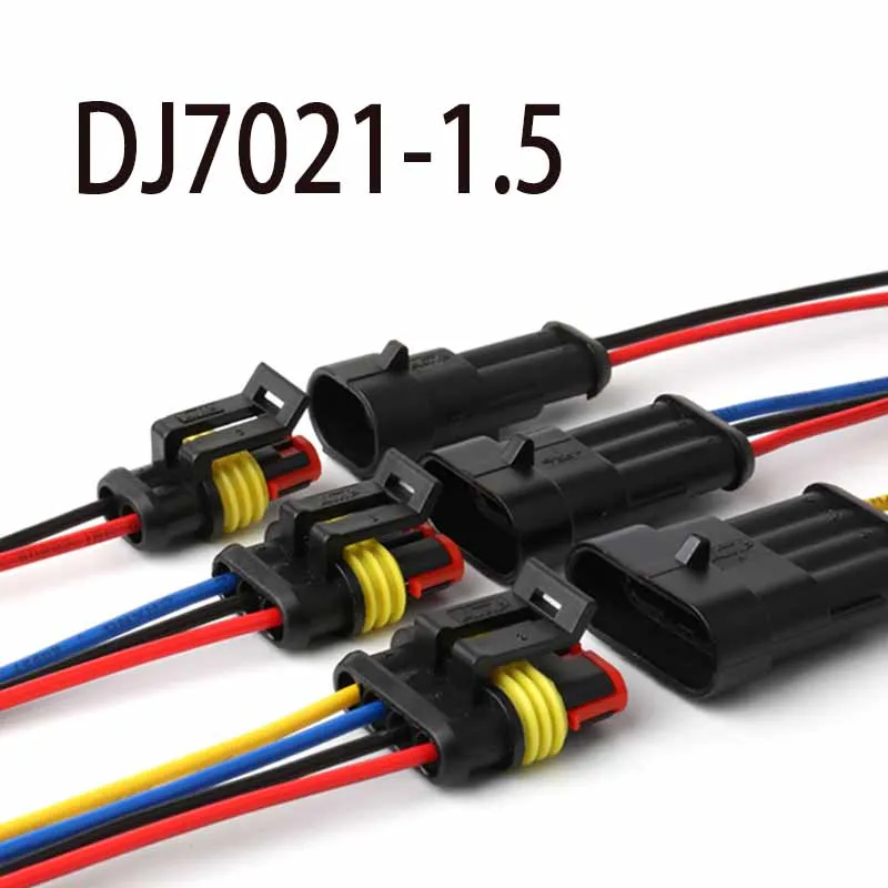 5 комплектов 2 Pin AMP 1 разъемы DJ7021 1.5 Водонепроницаемый Электрический провод разъем