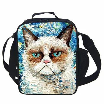 

Starry Night Heat Insulation Lunch Bag for Kids / Super Man/Iron Man/Bat Man Oil Paint Space Star Lunchbags For Teeange Boy&Girl