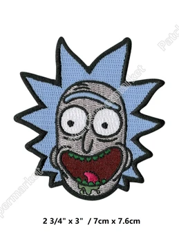 

Rick and Morty Animated patches Embroidered Iron On Badge Movie Film TV Series halloween cosplay costume clothing diy