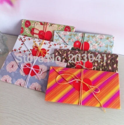 

1pcs/lot Business cards Vintage Folding style Heart design DIY Multifunction card greeting card wedding card