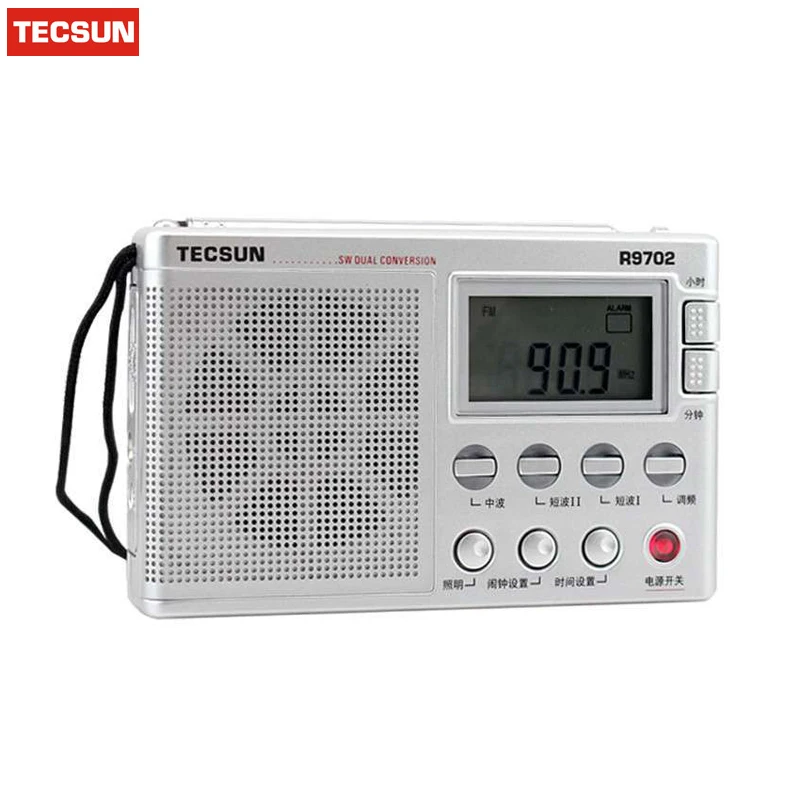 Стиль Tecsun R-9702 R9702 AM FM SW стерео приемник международных полос DSP радио с часами динамик