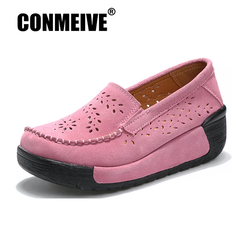 

Spring Autumn Flats Womens Loafers Fashion Breathable Hollow Out Womans Shoes Light Simple Convenient Slip-on Casual Shoes