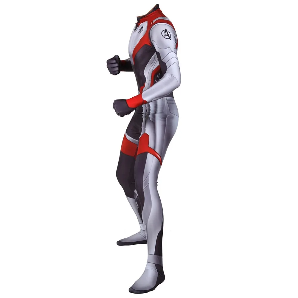 Adult Quantum Realm Bodysuit Avengers Endgame White Suit for Time Travel Superhero Cosplay Movie Costume Bodysuit Fancy Dres