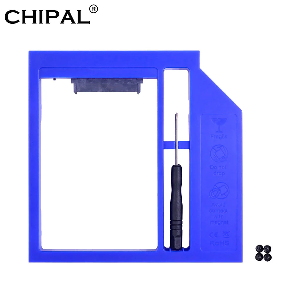 CHIPAL Универсальный 2nd HDD Caddy 12,7 мм SATA to SATA для 2,5 ''2 ТБ жесткий диск SSD чехол адаптер Корпус для ноутбука CD-ROM DVD-ROM