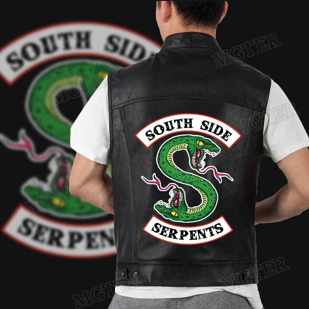 Новое поступление Southside Riverdale Serpents Куртки из искусственной кожи для мужчин Riverdale Serpents принт уличная кожаная куртка куртки
