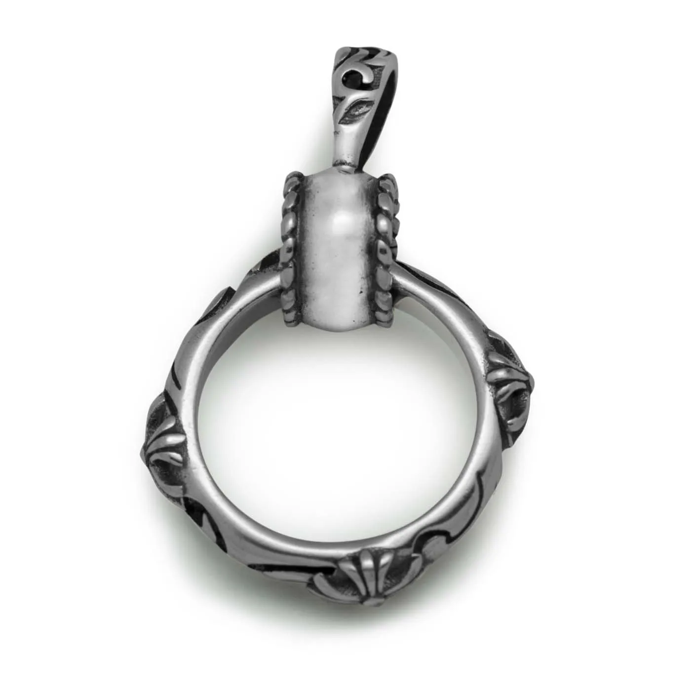 

Vintage Cross Flower Round Circle 925 Sterling Silver Pendant