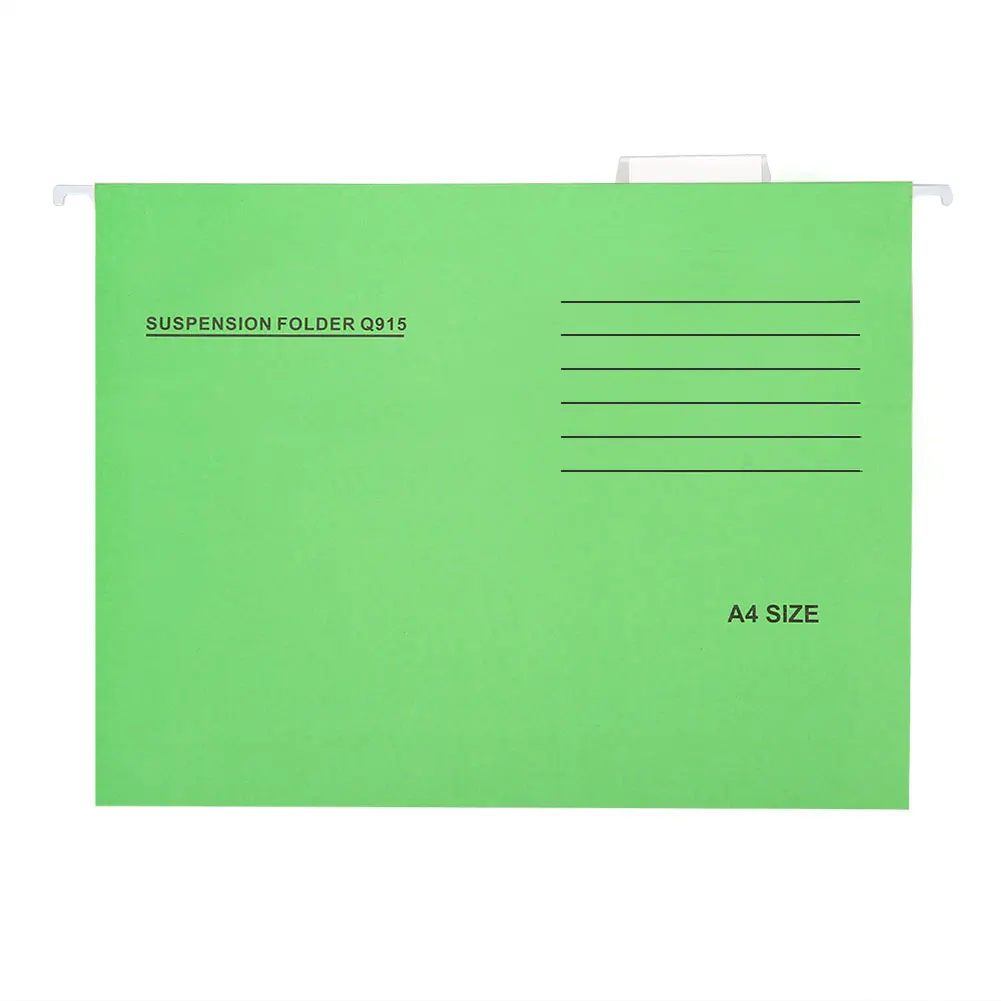 Висячие папки для файлов, регулируемые студенческие файлы, офисные принадлежности, деловое письмо, универсальный органайзер для документов - Цвет: Green