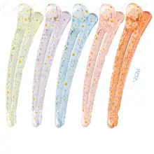 5 шт./лот Профессиональный зажим для волос аллигатора для женщин пластик Бобби Булавки шпильки печать заколки для волос для девочек Инструменты для укладки