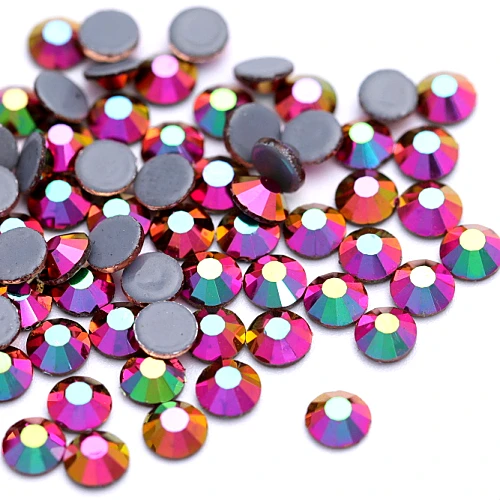 

2028 SS6~SS30 Rainbow Rose Gold AB HotFix Rhinestone Glitter Crystal Flatback Strass Iron On Rhinestone for Clothes B3502