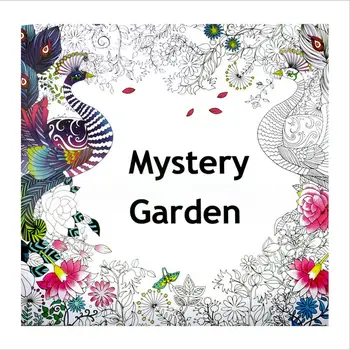 

1 PCS Mystery Garden 24 Pages English Coloring Book For Children Adult Relieve Stress Kill Time Graffiti Painting Drawing Book