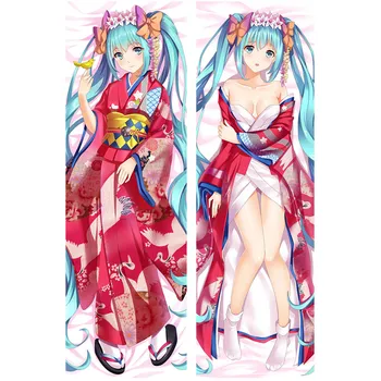 

Anime Hatsune Miku pillow Covers Hatsune Miku Pillow case Sexy 3D Double-sided Bedding Hugging Body pillowcase Customize HK09A