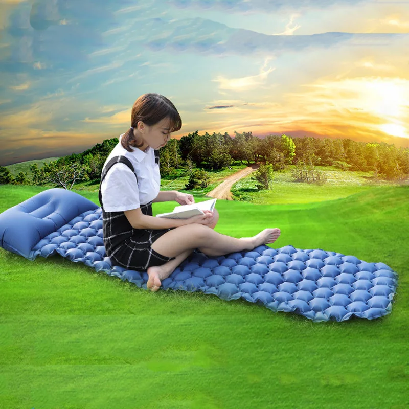 

Camping Mat Ultralight Inflatable Sleeping Pad Mattress with Pillow for Outdoor Camping Hiking Backpacking Travel