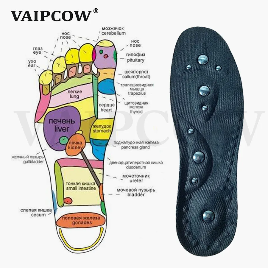 Magnetic Therapy Slimming Insoles for Weight Loss Foot Massage Health Care Shoes Mat Pad Brown Acupuncture Sole Dropshipping