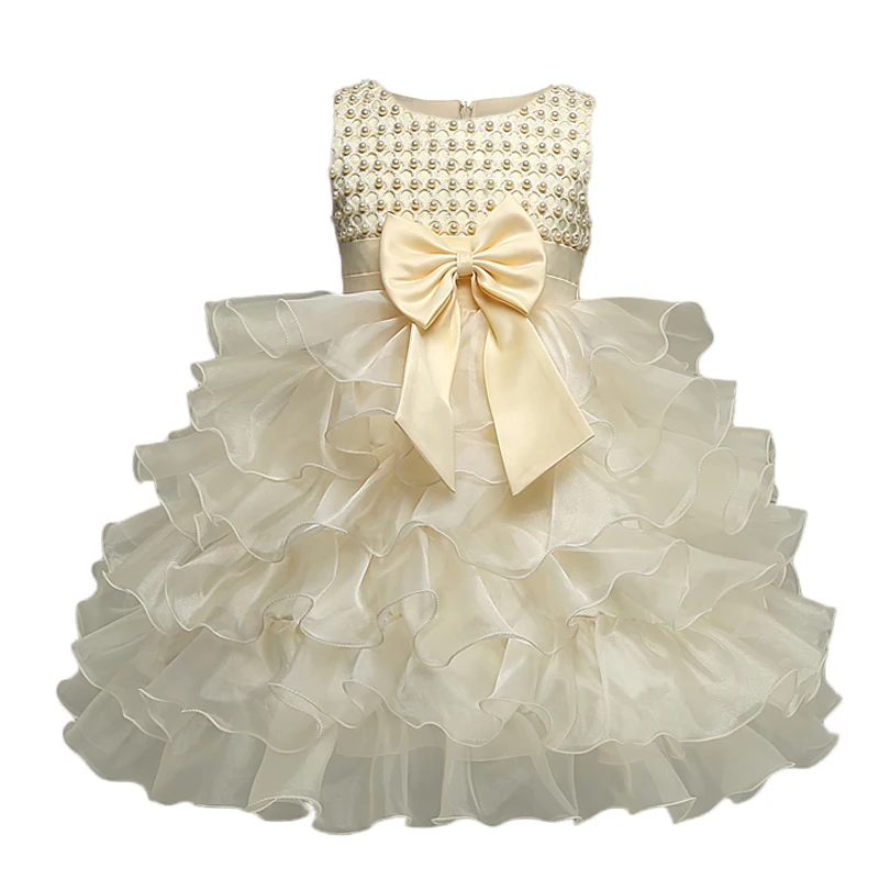 Крестильный костюм для новорожденных; свадебное платье для маленьких девочек; вечернее бальное платье для маленьких девочек; элегантное платье с бантом; Vestidos