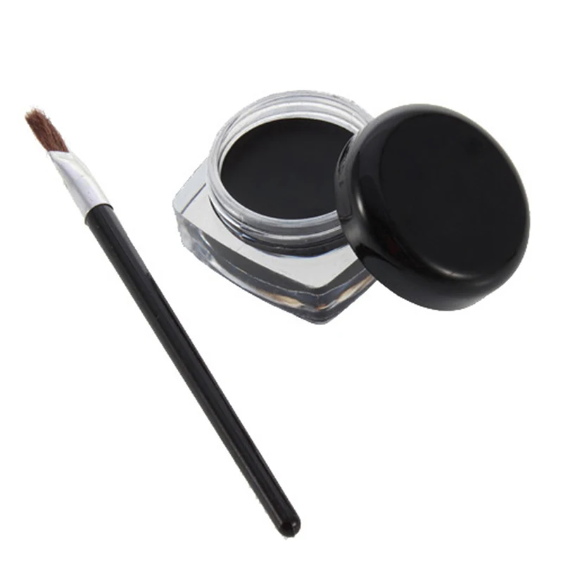 

1 Set Eye Liner Gel Waterproof Black Eyeliner Cream Makeup Long Wear Eyeliner Pen with Brush Make Up Tools for Girls TSLM2