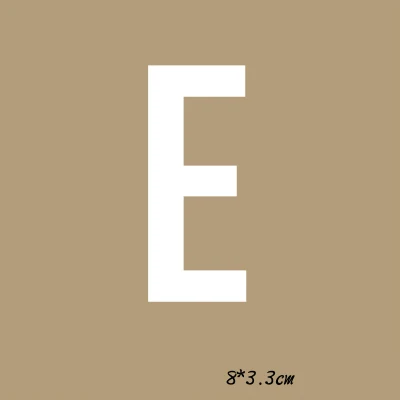 Prajna Алфавит нашивки термоклеи буквы наклейки теплопередача патч логотип одежды аппликация белый шаблон английской буквы F - Цвет: Черный никель
