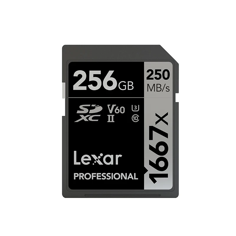 Lexar 1667x250 MB/S sd-карта для камеры 128GB 64GB карта памяти 256GB U3 V60 4K флэш-карта для камеры флэш-Карта SDXC