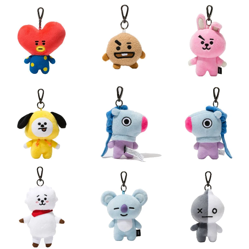 9-12 см BTS BT21 Подвески кукла милый плюшевый брелок игрушка высокое качество версия Ragdoll - изображение