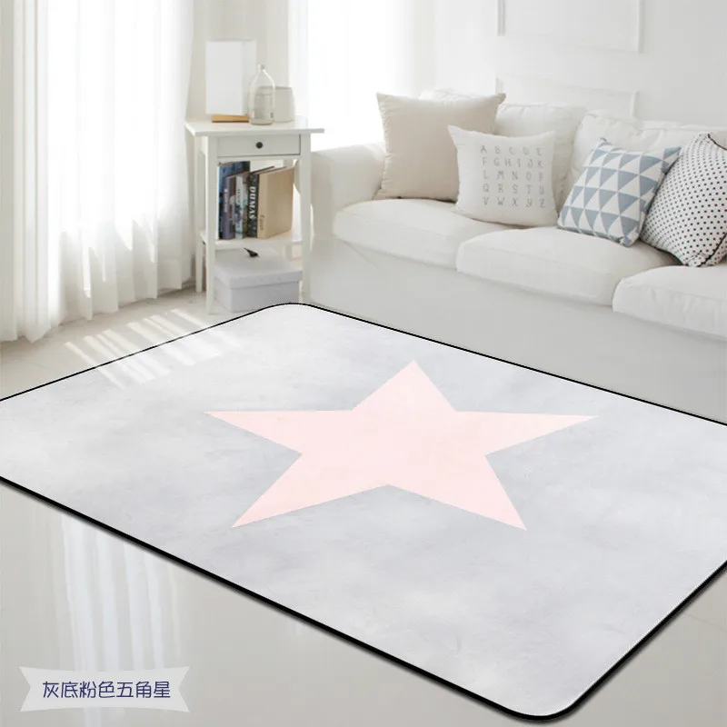 

Korean Star Carpet Anti-Slip Floor Rug Bath Mat Soft Baby Playing Carpets for Living Room Indoor Bedroom Rug Kids room tapete