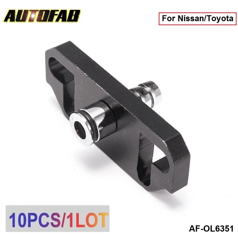 AUTOFAB - 10PC Black Fuel Regulator Delivery Adapter For Nissan/Toyota AF-OL6351