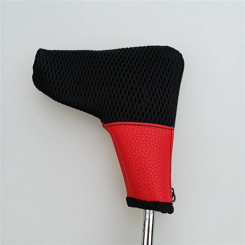 Durable Mesh Blade Head Cover Golf Club Putter Headcover with Zipper Close Lightweight Golf Putter Protector Bag Accessories