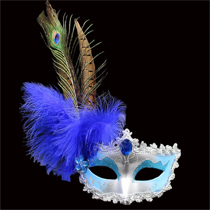 Peacock Feather Mask Women Girls Venice Princess Masks Up Decoration Party Supplies Halloween