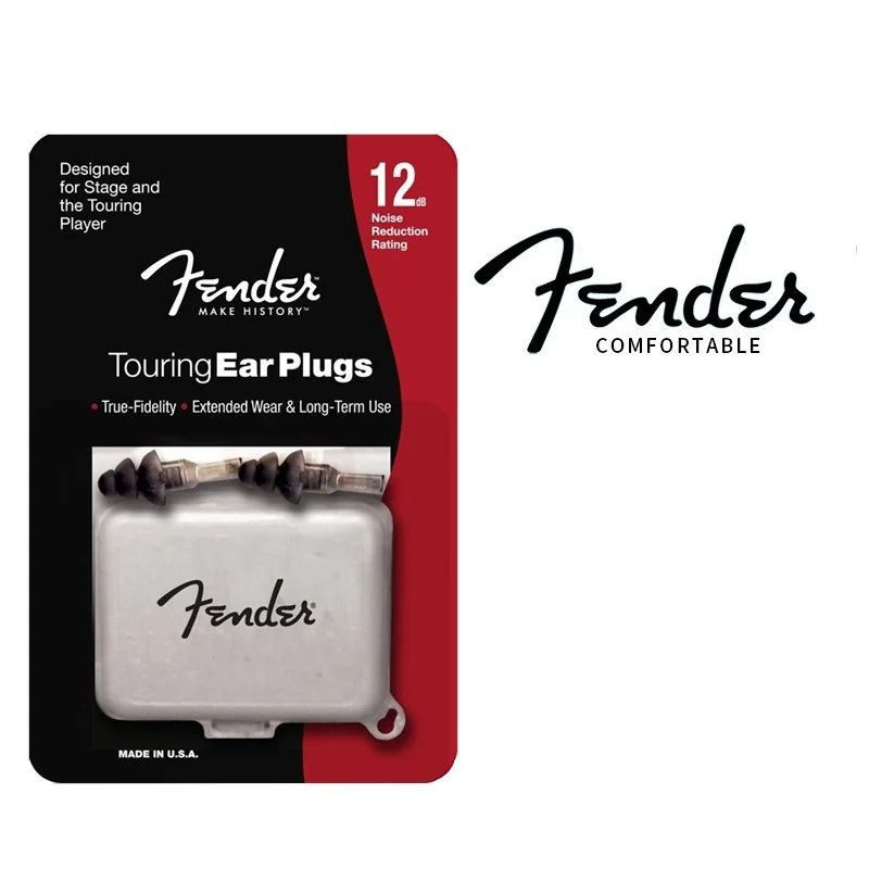 Затычки для ушей Fender-Touring, Musician, Concert series затычки для ушей не заглушают звук и удобный чехол для переноски - Цвет: 12dB