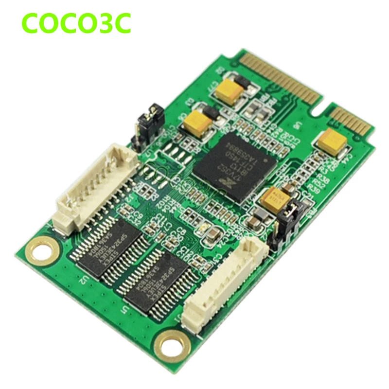  Envío Gratis Mini PCIe 2 RS-232 puertos adaptador para Mini ITX motherboard Mini PCI express 2 en s