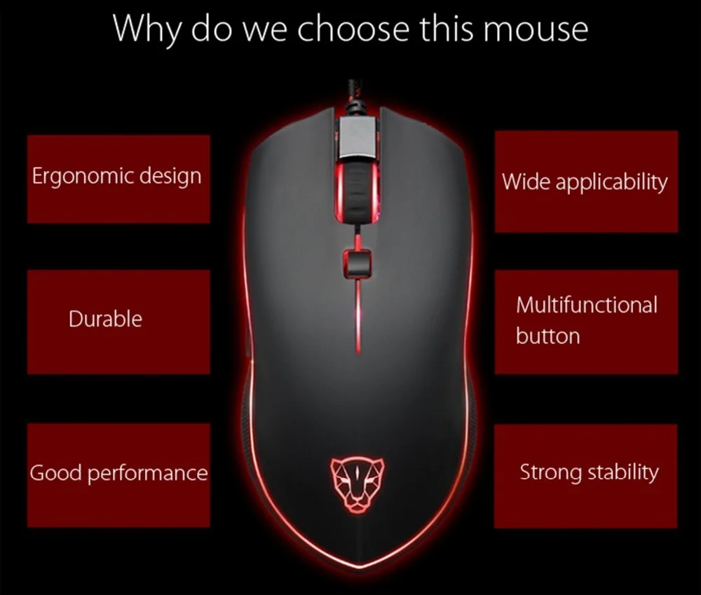Motospeed V40 USB Wired Gaming Mouse RGB Backlight 6D Optical 4000 DPI Gamer Mause With Mouse Pad For Overwatch LoL Game Laptop