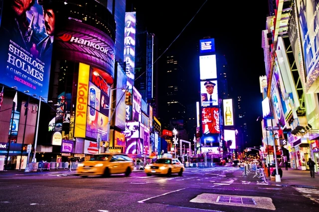 Aliexpress.com : Buy Mural Bright New York Lights Mural 