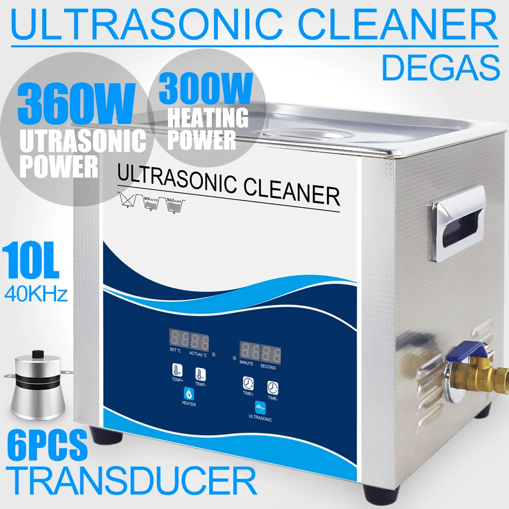 360W Ultrasonic Cleaner 10L Bath Degas Ultrasonido Cleaning for Bullets Shell Motor Parts Filter Lab Injector Remove Oil Rust 360W Ultrasonic Cleaner 10L Bath Degas Ultrasonido Cleaning for Bullets Shell Motor Parts Filter Lab Injector Remove Oil Rust