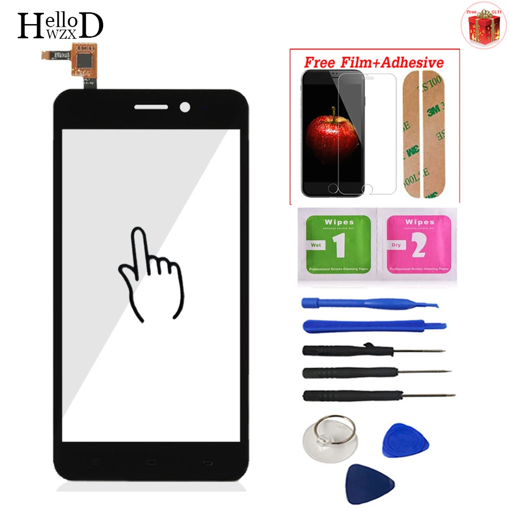 

5.0inch Touch Screen Glass For Explay Pulsar Touch Screen Glass Digitizer Panel Front Lens Sensor + Protector Film + Adhesive